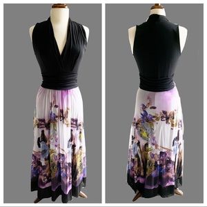 Elana Kattan|Watercolor Midi Dress| Size S| EUC